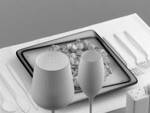 샐러드 0024 3D 모델