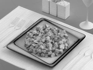 샐러드 0024 3D 모델