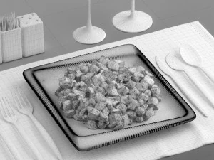 샐러드 0024 3D 모델