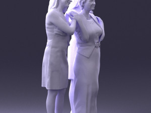 three women hugging 0042 Modelo 3D