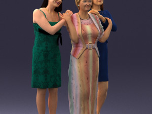 three women hugging 0042 3d print ready Modelo de impresión 3D