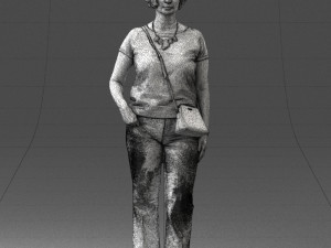 woman in blue blouse 0043 3D 모델