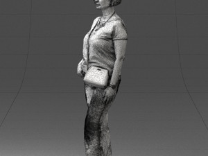 woman in blue blouse 0043 3D 모델