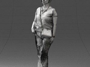 woman in blue blouse 0043 3D 모델