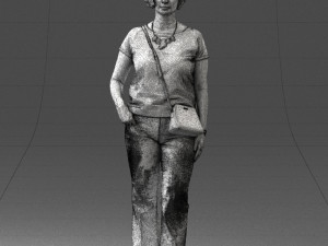 woman in blue blouse 0043 3d print ready Modelo de impresión 3D
