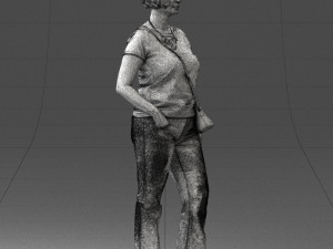 woman in blue blouse 0043 3d print ready Modelo de impresión 3D