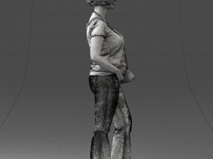 woman in blue blouse 0043 3d print ready Modelo de impresión 3D