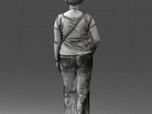 woman in blue blouse 0043 3d print ready Modelo de impresión 3D