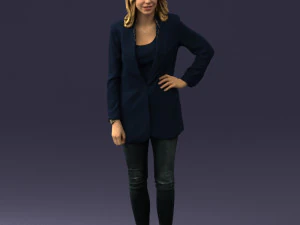 000387 Female Character Business Casual Standing Pose 3D Model