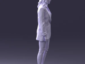 000387 Female Character Business Casual Standing Pose 3D Model