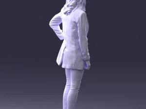 000387 Female Character Business Casual Standing Pose 3D Model