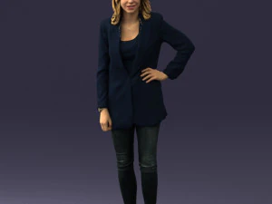 000387 Female Character Business Casual Standing Pose 3dp 3D Print Model