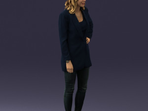 woman in blue jacket 0044 3d print ready 3D Print Model