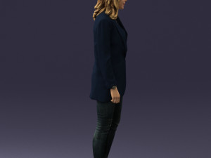 woman in blue jacket 0044 3d print ready 3D Print Model