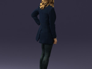 woman in blue jacket 0044 3d print ready 3D Print Model