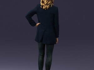 woman in blue jacket 0044 3d print ready 3D Print Model