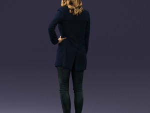 woman in blue jacket 0044 3d print ready 3D Print Model