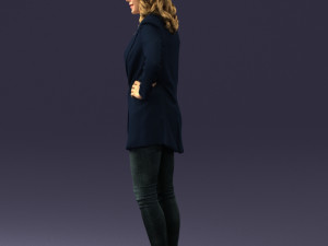 woman in blue jacket 0044 3d print ready 3D Print Model