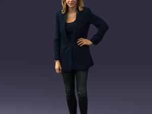 000387 Female Character Business Casual Standing Pose 3dp 3D Print Model