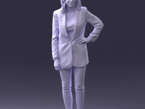 000387 Female Character Business Casual Standing Pose 3dp 3D Print Model