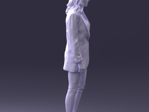 woman in blue jacket 0044 3d print ready 3D Print Model