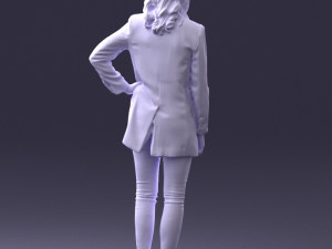 woman in blue jacket 0044 3d print ready 3D Print Model