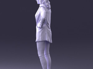woman in blue jacket 0044 3d print ready 3D Print Model