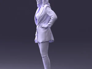 000387 Female Character Business Casual Standing Pose 3dp 3D Print Model