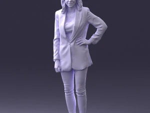 000387 Female Character Business Casual Standing Pose 3dp 3D Print Model