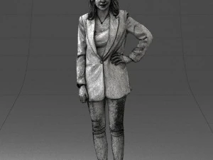 000387 Female Character Business Casual Standing Pose 3dp 3D Print Model
