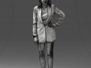 000387 Female Character Business Casual Standing Pose 3dp 3D Print Model