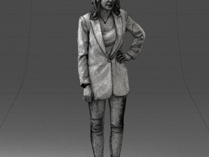 woman in blue jacket 0044 3d print ready 3D Print Model
