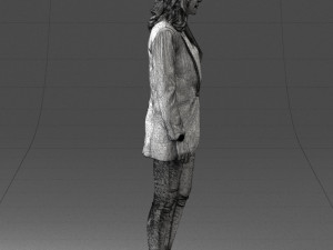 woman in blue jacket 0044 3d print ready 3D Print Model