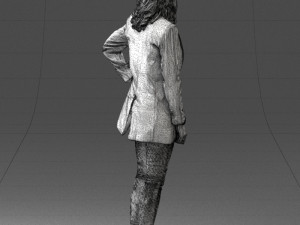 woman in blue jacket 0044 3d print ready 3D Print Model