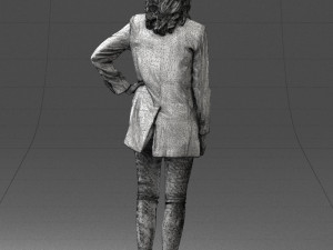 woman in blue jacket 0044 3d print ready 3D Print Model