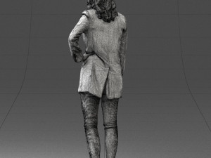 woman in blue jacket 0044 3d print ready 3D Print Model