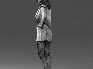 woman in blue jacket 0044 3d print ready 3D Print Model