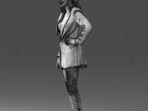woman in blue jacket 0044 3d print ready 3D Print Model