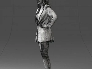 000387 Female Character Business Casual Standing Pose 3dp 3D Print Model