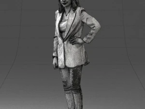 000387 Female Character Business Casual Standing Pose 3dp 3D Print Model