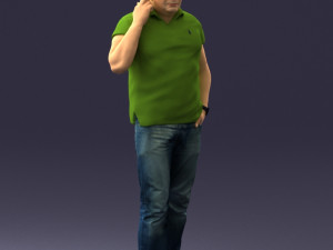 man in green t shirt 0041 3d print ready Modèles 3D en vedette