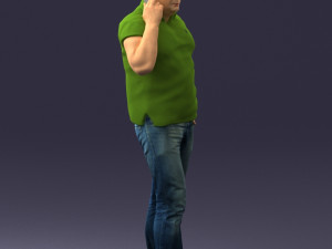 man in green t shirt 0041 3d print ready Modèles 3D en vedette