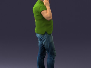 man in green t shirt 0041 3d print ready Modèles 3D en vedette