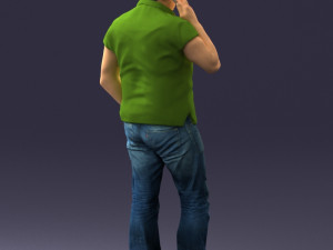 man in green t shirt 0041 3d print ready Modèles 3D en vedette