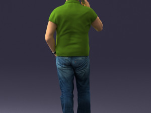 man in green t shirt 0041 3d print ready Modèles 3D en vedette