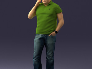 man in green t shirt 0041 3d print ready Modèles 3D en vedette