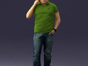man in green t shirt 0041 3d print ready Modèles 3D en vedette