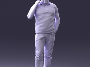 man in green t shirt 0041 3d print ready Modèles 3D en vedette