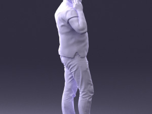 man in green t shirt 0041 3d print ready Modèles 3D en vedette