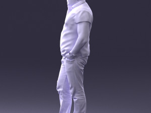 man in green t shirt 0041 3d print ready Modèles 3D en vedette